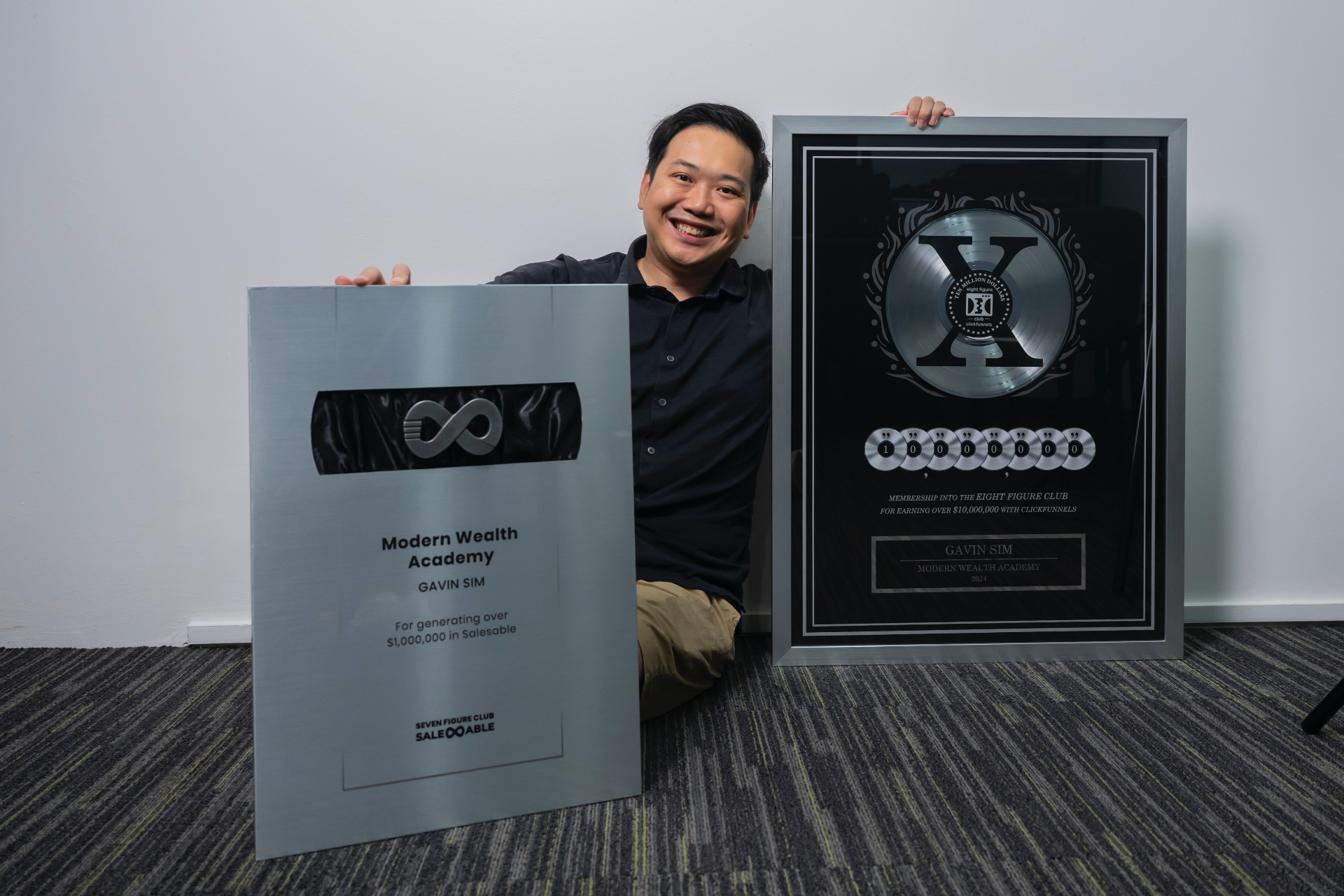 Gavin Sim with awards